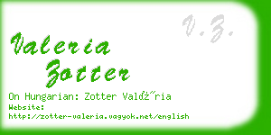 valeria zotter business card